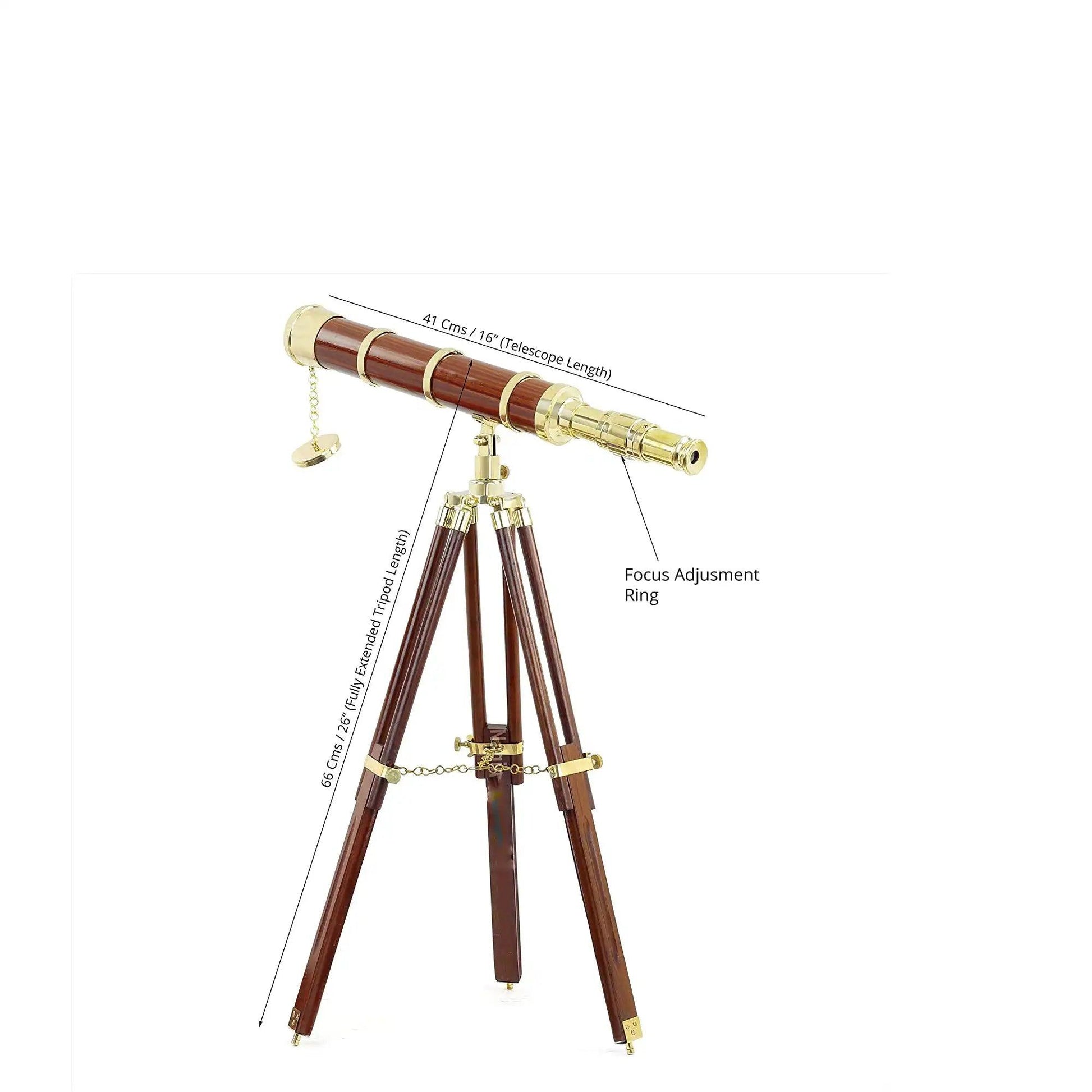 Brass Telescope with Tripod Stand BT03 - collectiblegiftitems