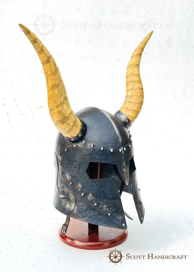 Skyrim Helm of Yngol Horned Helmet,16-gauge Solid Steel Halloween Costume/Cosplay - collectiblegiftitems