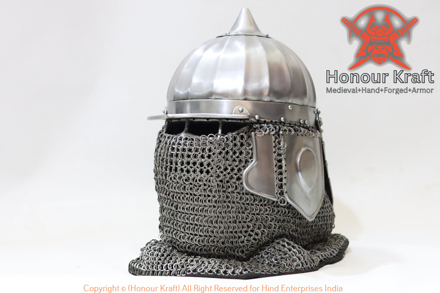 Armadura de casco de guerrero Rajputana para combate buhurt