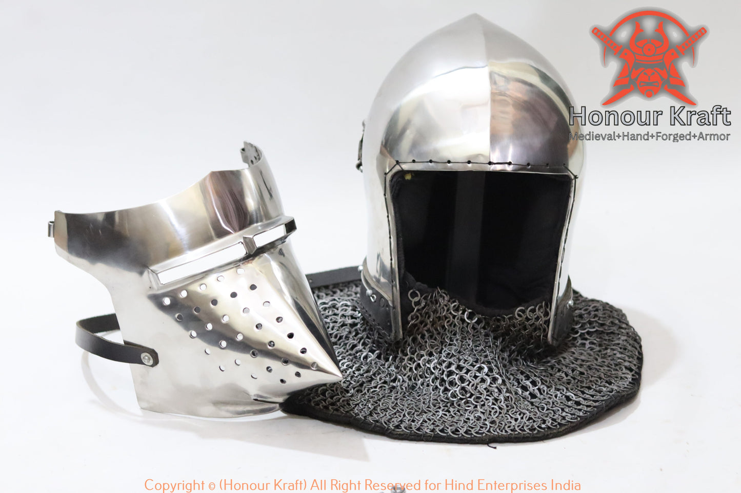 Hemet Armor for buhurt Visor Houndskull