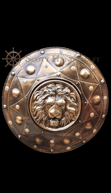 Lion Head Warrior Shield - collectiblegiftitems