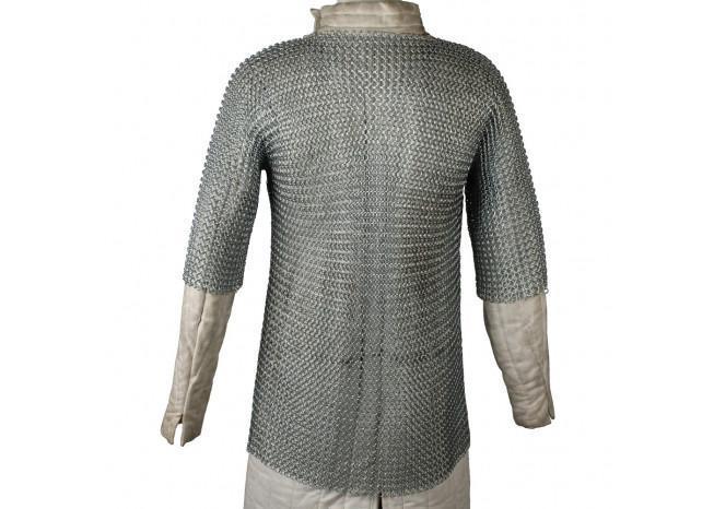 Haubergeon Replica Chain Mail Armor Long Shirt - collectiblegiftitems