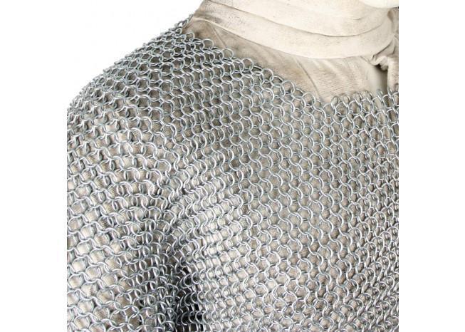 Haubergeon Replica Chain Mail Armor Long Shirt - collectiblegiftitems