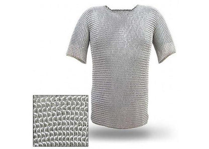 Haubergeon Replica Chain Mail Armor Long Shirt - collectiblegiftitems