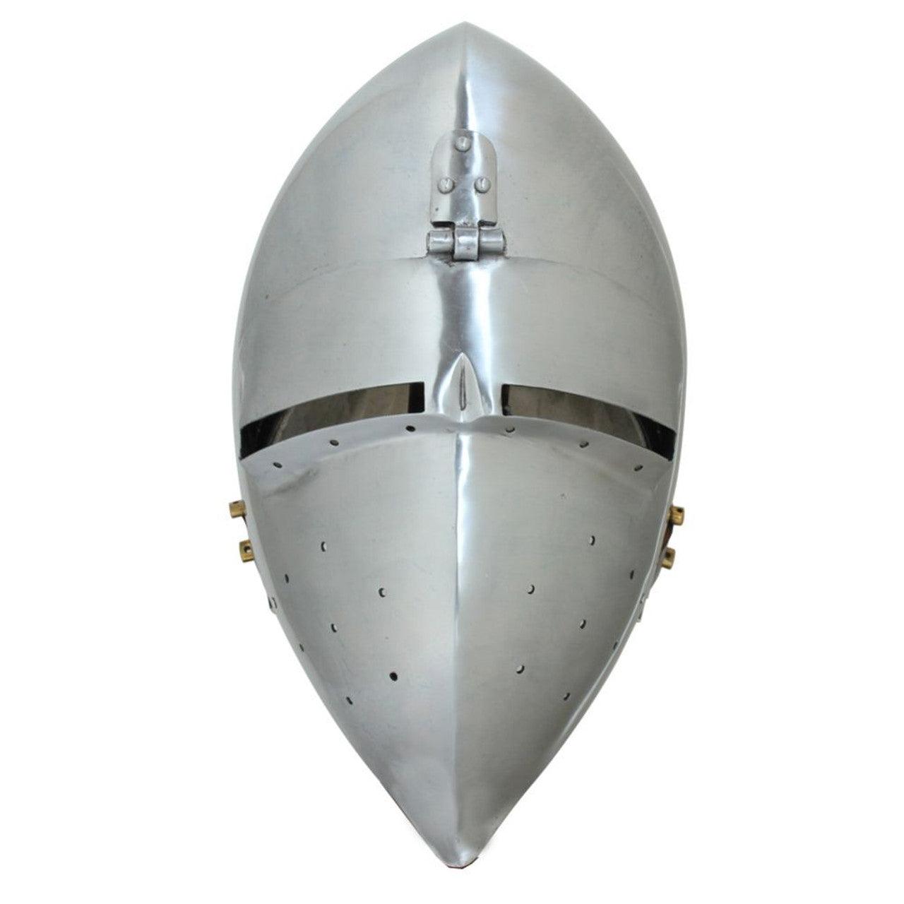 Medieval Bascinet Klappvisor Helmet - collectiblegiftitems