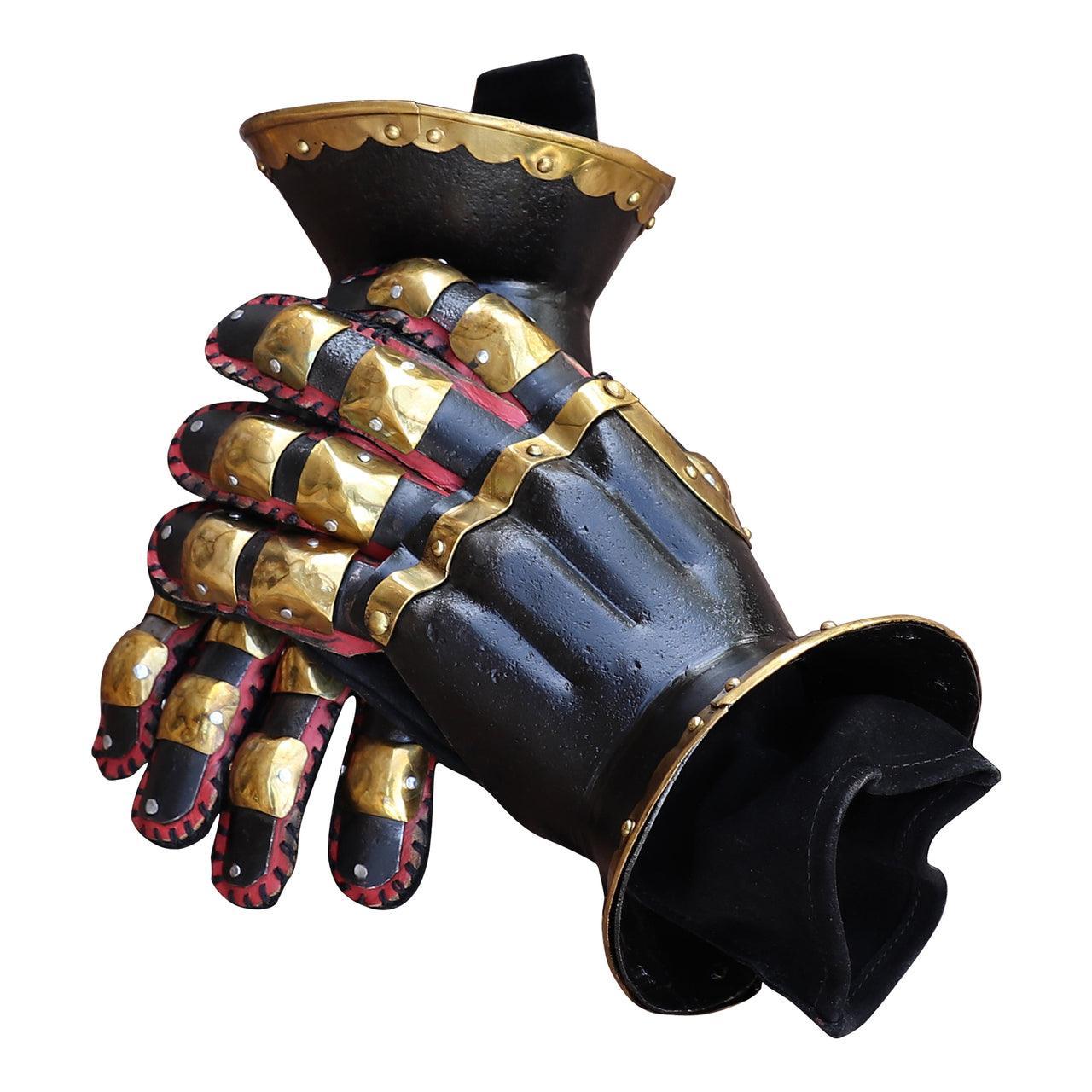 The Cursed Black Knight Functional Medieval Armor Gauntlets - collectiblegiftitems