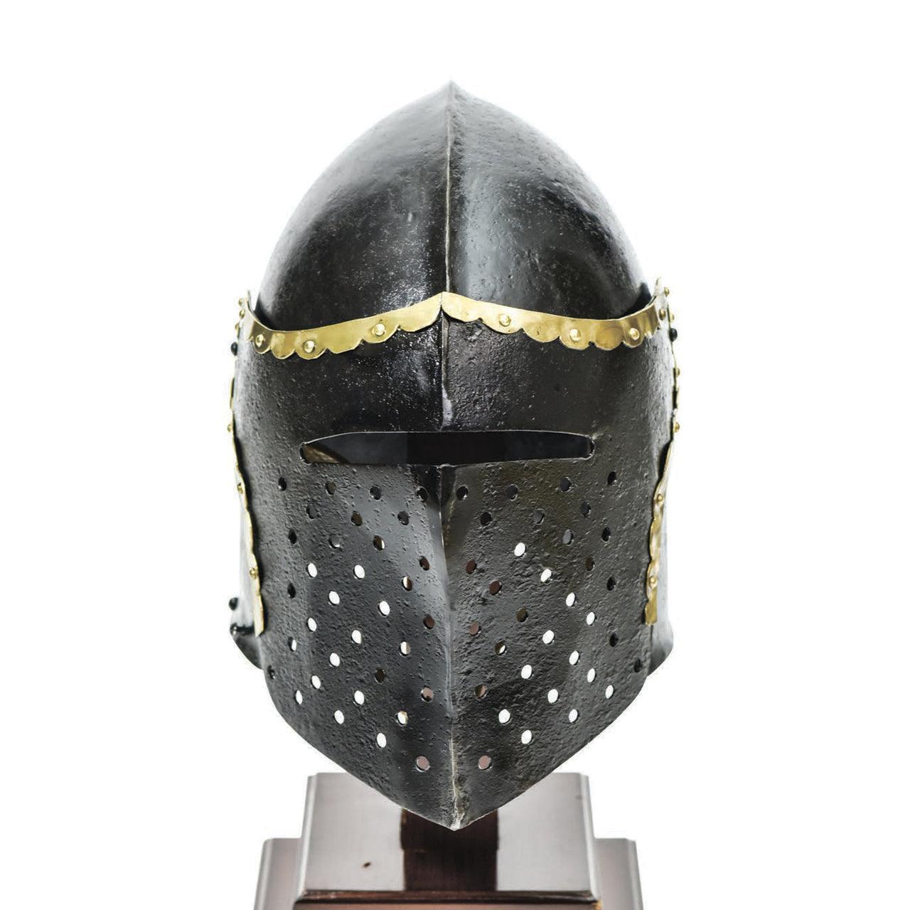 The Cursed Black Knight Functional Medieval Helmet Armor - collectiblegiftitems