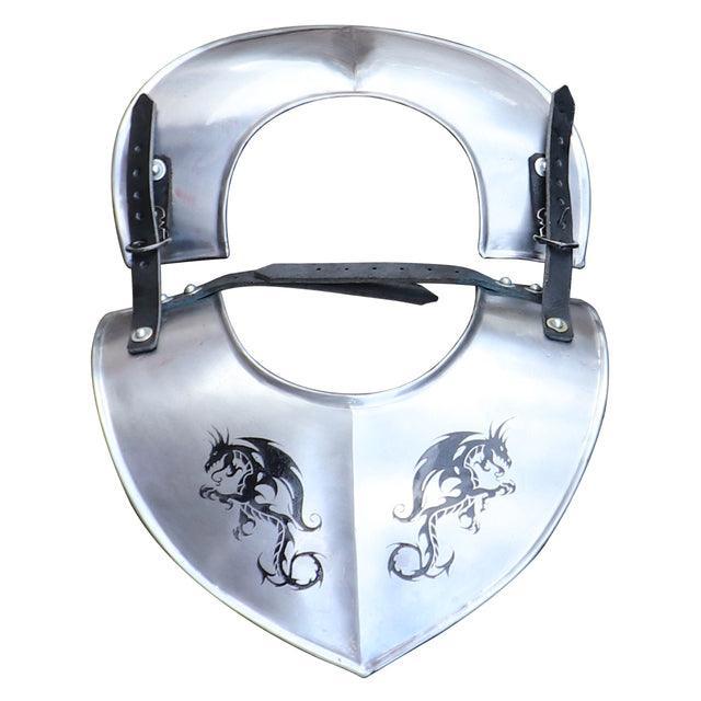 Dragon Hunter Medieval Steel Adjustable Gorget Armor - collectiblegiftitems