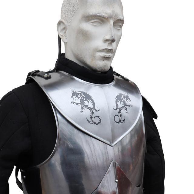 Dragon Hunter Medieval Steel Adjustable Gorget Armor - collectiblegiftitems