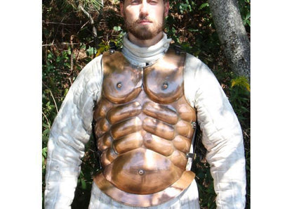 Medieval Roman Greek Muscle Body Armor Cuirass Brass Finish - collectiblegiftitems