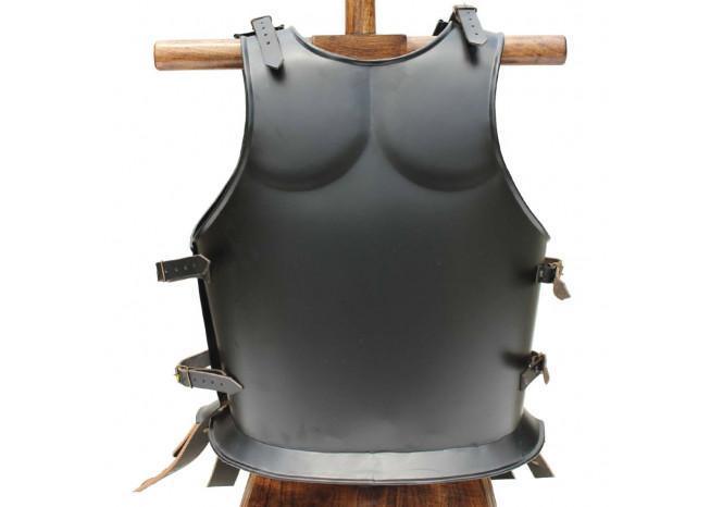 Muscular Blackened Greek Heroic Steel Cuirass - collectiblegiftitems