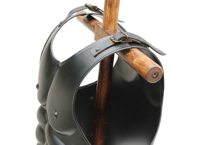 Muscular Blackened Greek Heroic Steel Cuirass - collectiblegiftitems