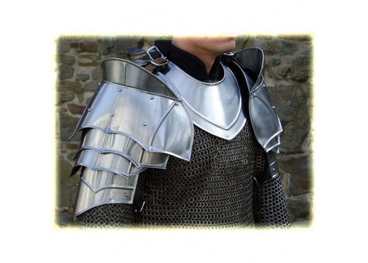 Steel Warrior Pauldron Medieval Shoulder Armor Set - collectiblegiftitems