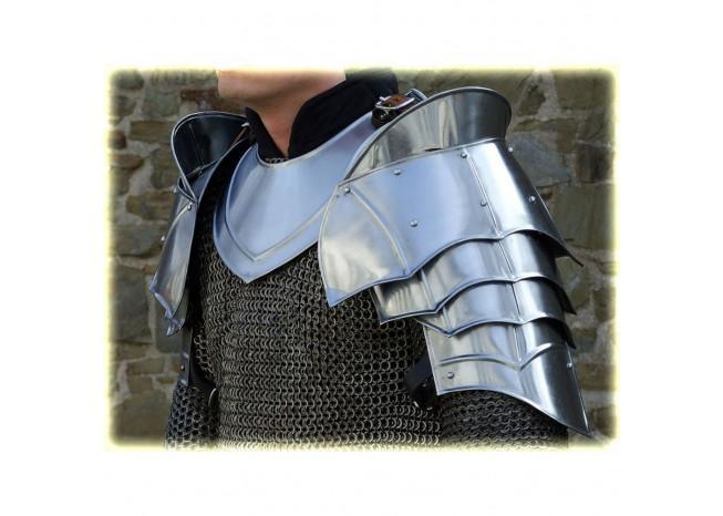 Steel Warrior Pauldron Medieval Shoulder Armor Set - collectiblegiftitems