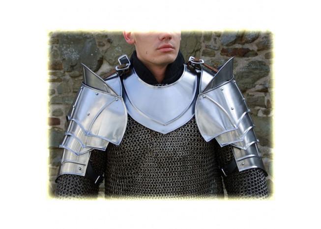 Steel Warrior Pauldron Medieval Shoulder Armor Set - collectiblegiftitems