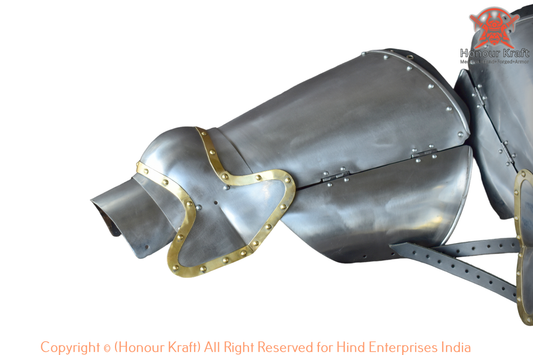 Armadura de patas de acero, par de armaduras tailandesas italianas medievales del siglo XIV para combate duro, Buhurt HMB Armored