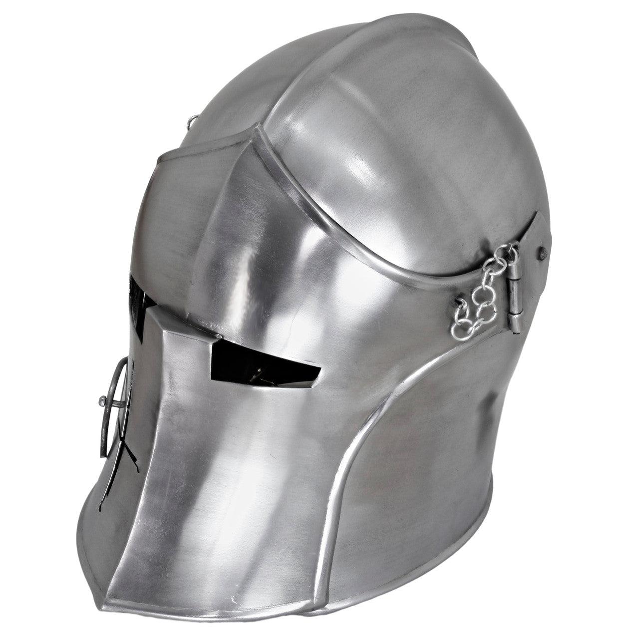 Medieval Marvel Italian Inspired Visored Barbuta Helmet - collectiblegiftitems