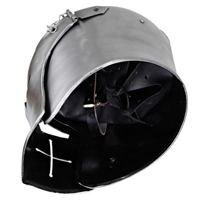 Medieval Marvel Italian Inspired Visored Barbuta Helmet - collectiblegiftitems