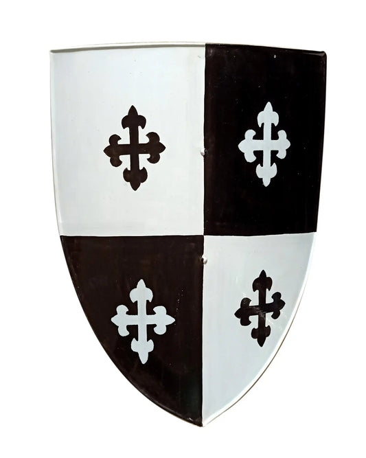 Escudo de caballero de plantilla cruzada medieval 