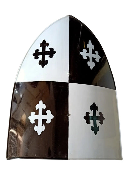 Escudo de caballero de plantilla cruzada medieval 