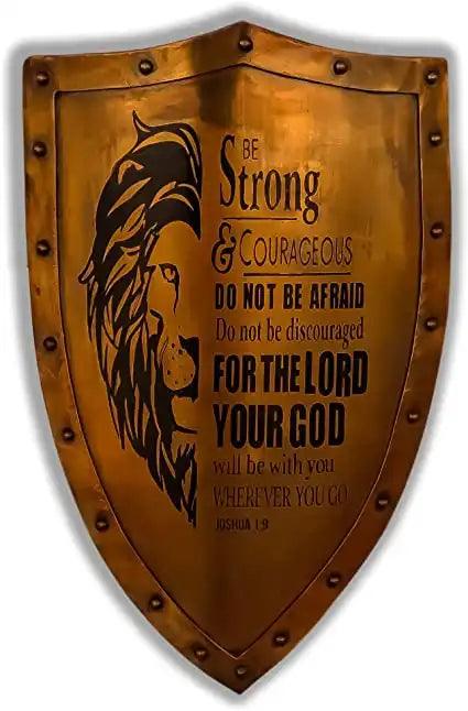 Combat Lion Engraved Battle Armor Shield - collectiblegiftitems