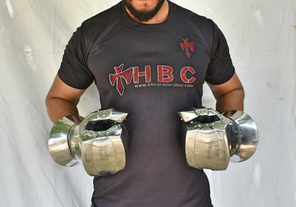 HBC Armor™Goliath Mittens Buhurt Armadura de mano optimizada para deportes de combate medievales/Buhurt/Imcf/Acl/Acw | Guantelete para deporte de combate medieval