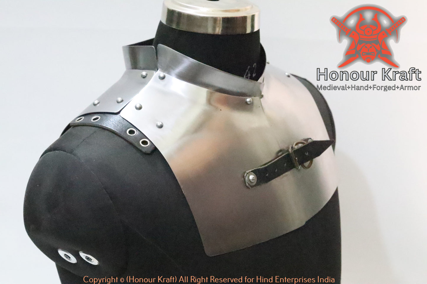 Neck Gorget Steel Spine Protection Armour for hmb buhurt
