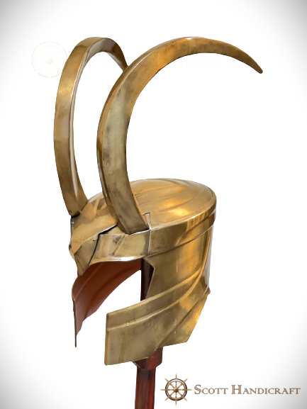 Loki-Helm – 18 Gauge-Stahl, Antik-Finish