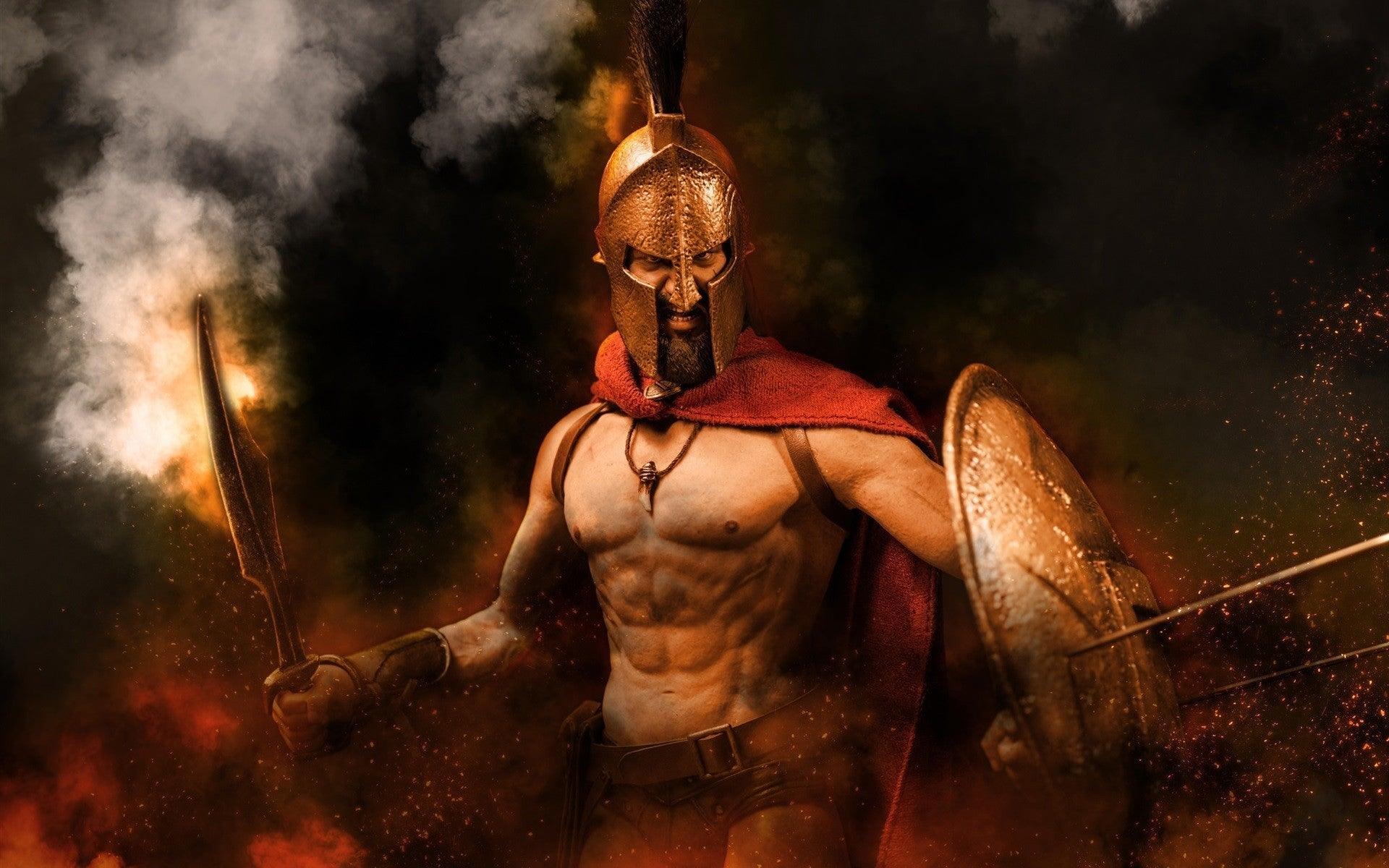 Spartan Shield 24" ~ King Leonidas 18 Gauge Steel, Antique Finish Shield