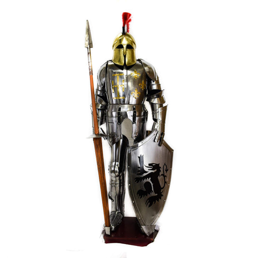 Medieval Suit of Armor – Wearable Steel with Shield - collectiblegiftitems