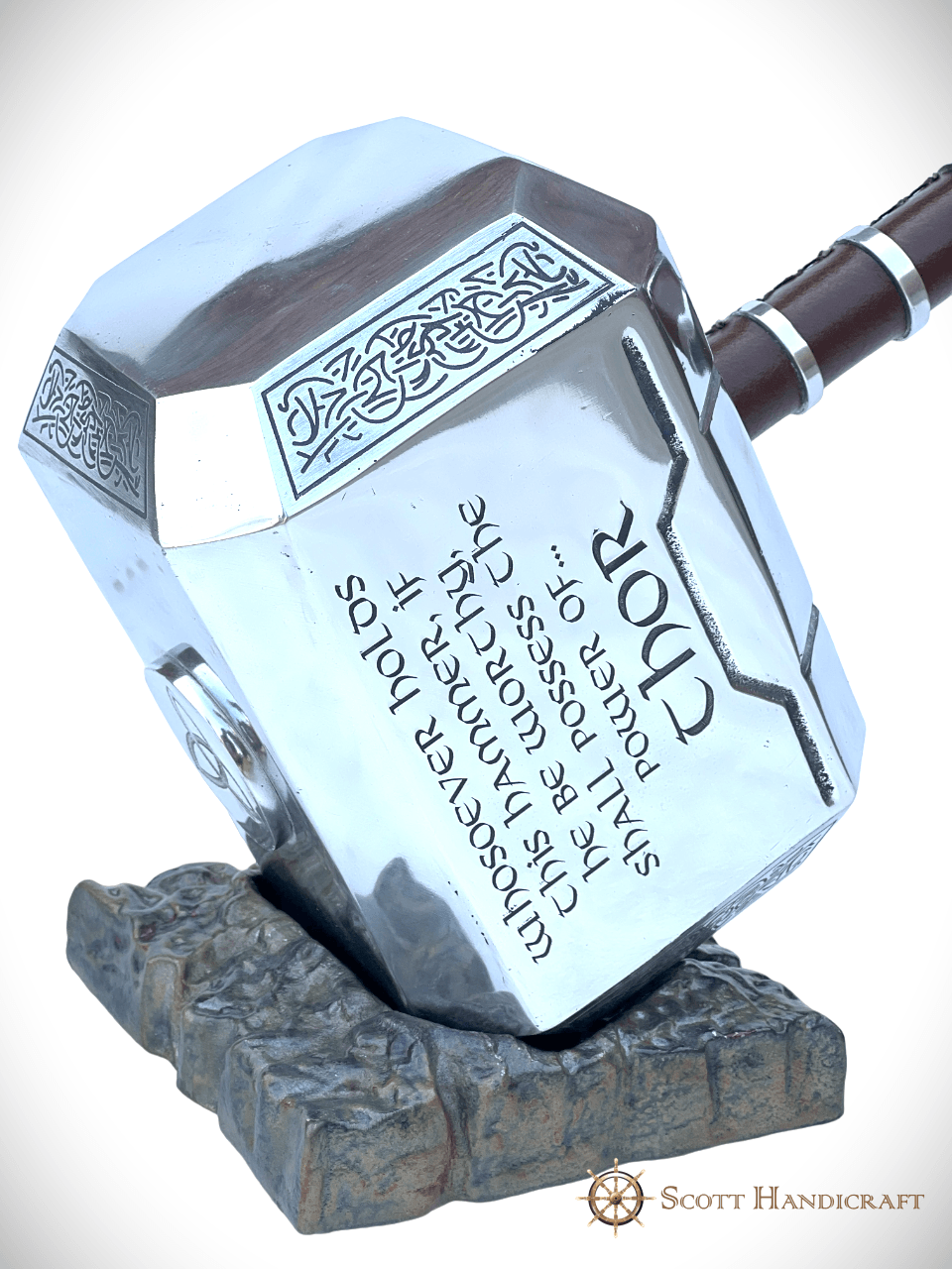 GOD OF THUNDER - INSCRIBED HAMMER - collectiblegiftitems