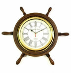 Nautical Wooden Ship Wheel Wall Clock ACP02 - collectiblegiftitems