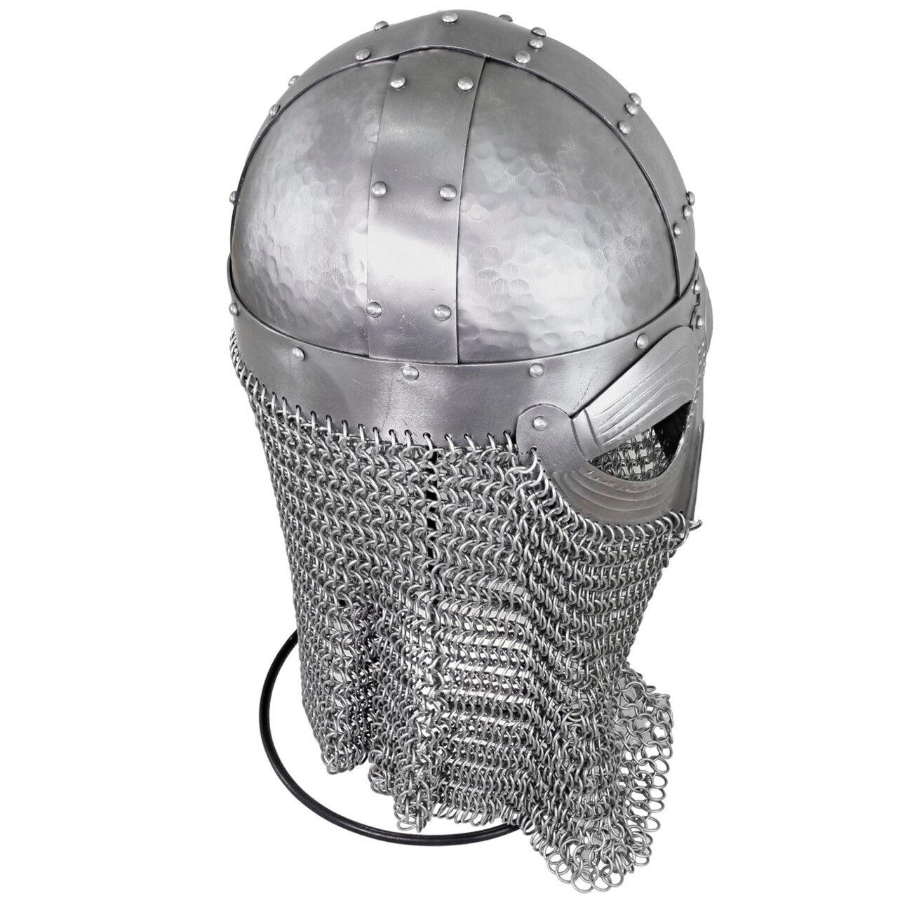 Vandals Wrath Forged Steel Gothic Helmet with Chainmail Defense - collectiblegiftitems