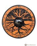 Tree of Life Battle Worn Shield from Viking Norse Mythology - Handcrafted - collectiblegiftitems