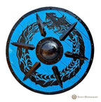 Jormungandr Plank 24" Handcrafted Wooden & Heavy Metal Dragon Viking Shield