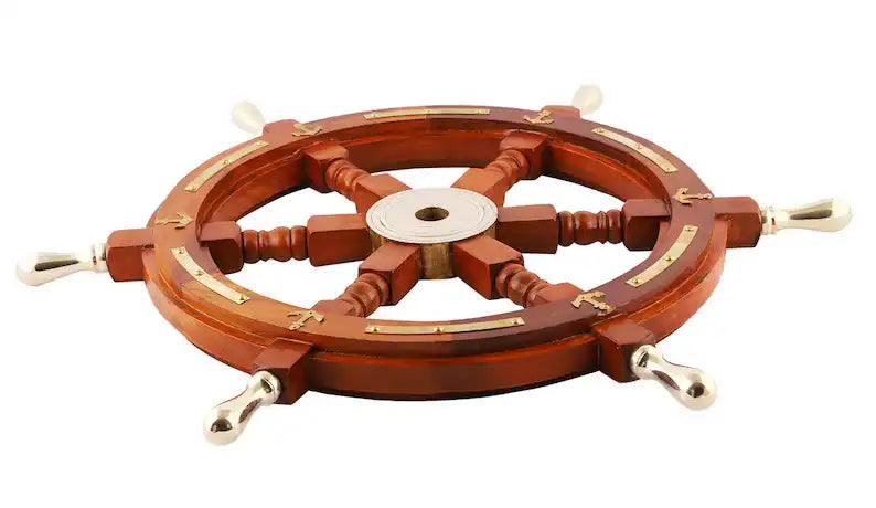 Wooden Ship Wheel - collectiblegiftitems