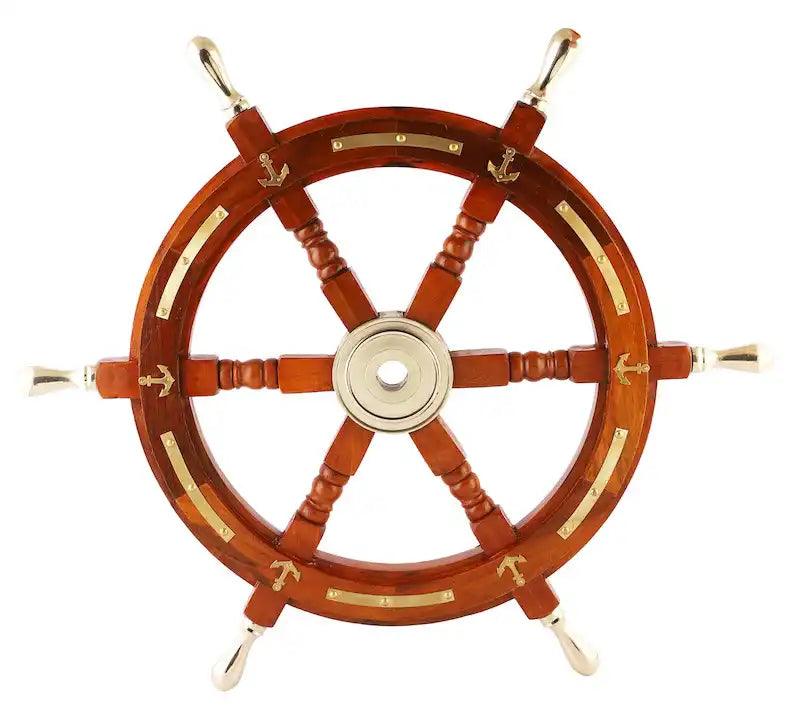 Wooden Ship Wheel - collectiblegiftitems