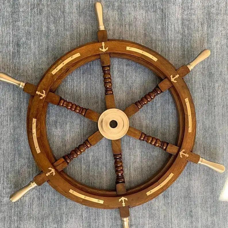 Wooden Ship Wheel - collectiblegiftitems