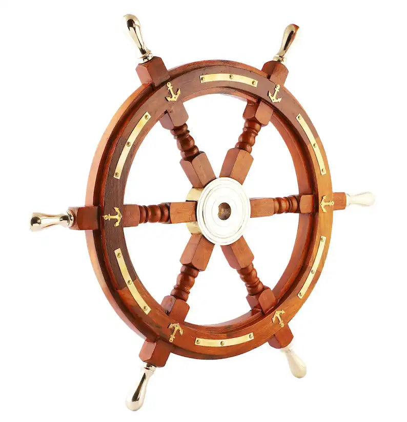 Wooden Ship Wheel - collectiblegiftitems