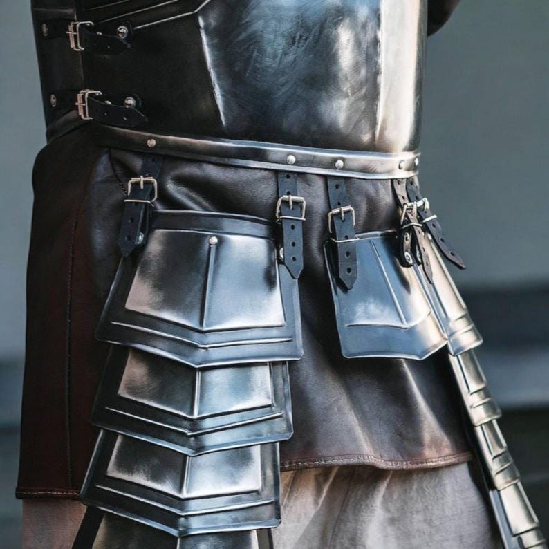 Medieval Dwarven Armor Dark Dwarf LARP Cosplay Costume for Fantasy Reenactments, Roleplay, and Renaissance Fair Outfits