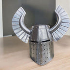Medieval Crusader Knight Helmet Authentic Viking Warrior Steel Armor Helmet Replica for Medieval Cosplay, LARP, SCA & Collectors
