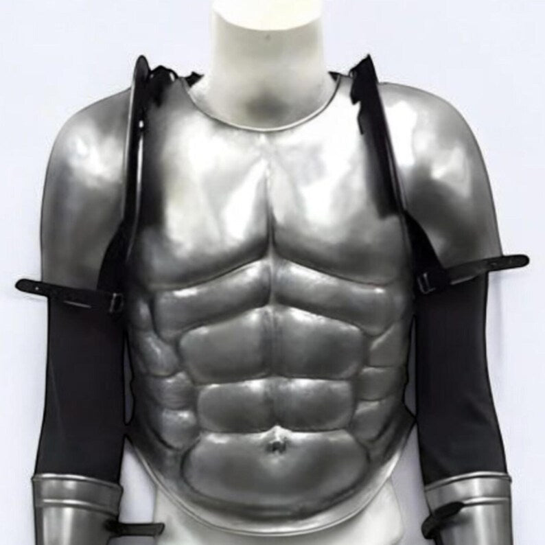 Muscle Armor Chest Plate 18 Gauge Steel Authentic Medieval Knight Cosplay Armor for LARP, Reenactments, and Historical Costume