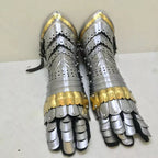 Medieval 15th Century German Style Gauntlets 18GA Mild Steel Armor Gloves for Adults