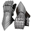 Medieval Gothic Armor Gauntlets Pair of Steel Arm Gloves for LARP & Cosplay Warriors
