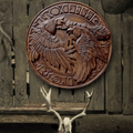 Odin's Ravens And Valknut Handmade Carved Viking Shield, 24"
