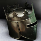 Medieval Queen/King Crown Helmet – Wearable Steel Armor for LARP & Cosplay