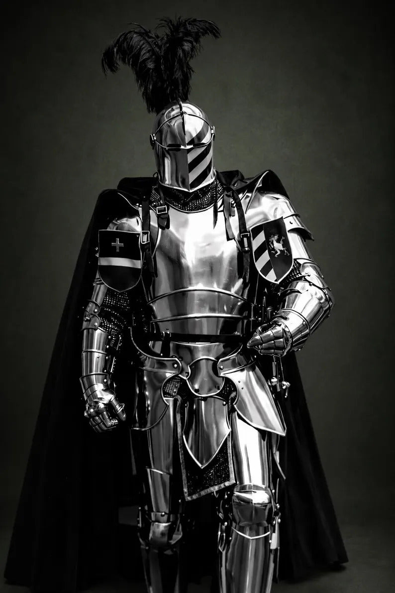 Full Body Barbuta Armor Medieval Knight Costume Handcrafted Battle-Ready Armor for LARP, Historical Reenactment & Collectors