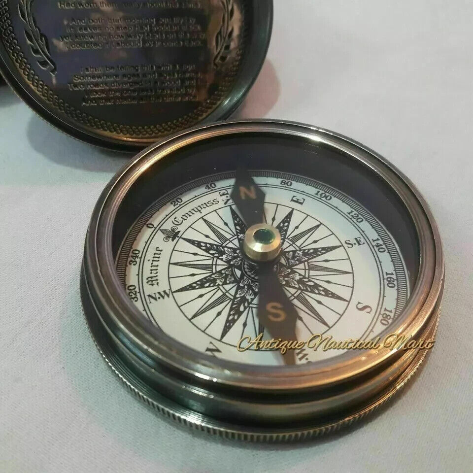 Maritime Vintage Brass Compass – Stanley London 1885