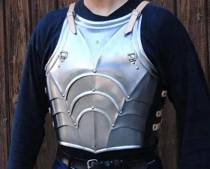 Medieval 18GA Steel Battle Armor Set | Cuirass, Pauldrons & Gauntlets | Combat-Ready SCA & LARP Warrior Gear