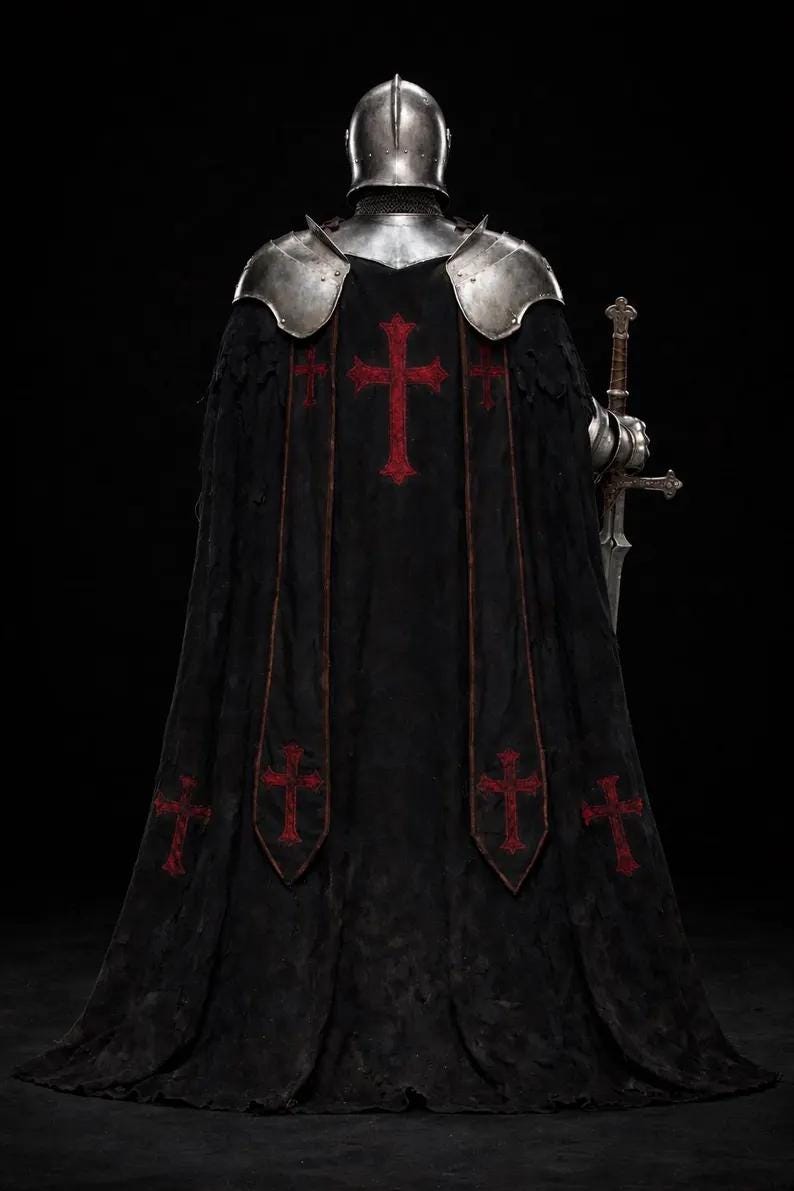 Full Body Barbuta Knight Armor Handcrafted Templar Steel Medieval Suit with Gothic Crusader Design | Cosplay, LARP Battles & Historical Costume Collectors